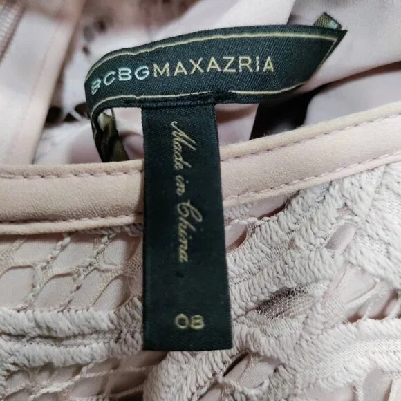 BCBGMaxazria Lavender Lace Whimsy Wedding Guest Hanah Mini Cocktail Dress Size M - Picture 8 of 12